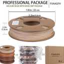 30% Real Wood Fiber 3D Printer Filament Bundle, 3 D PLA Printing Print Filament 1.75 mm, +/-0.03mm & 2.2 lbs, Walnut, Oak, Cherry, Teak, 250g X 4 Pack
