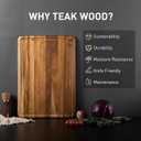Extra Large Teak Wood Cutting Board 20inch for Kitchen Non Slip Feet Over Sink Butcher Block Chopping Board Nice Solid Thick Wooden Juice Groove Big Xl XXl large Best Hardwood Kitchen Counter Organic, 20"L x 14"W