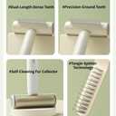 3-in-1 Pet Grooming Combs for Matted Hair Dogs/Cats,Stainless Grooming Comb with Short & Long Teeth,With a Lint Roller for Dust & Hair,Hidden Dematting Comb for Long Hair,Easy to Use and Clean Brown