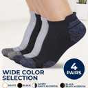 2 x Pembrook Ankle Compression Socks for Women & Men - 4 Pairs | Sports Running Compression Socks | Athletic Ankle Support Socks (XX-Large, 2 Black / 2 White - 4 Pairs)