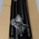 Haryaers Black Long Curtain Rod Tension Shower Curtain Rods 30 to 120 inch Adjustable Spring Heavy Duty Rods for Bathroom Windows Outdoor No Drill No Slip Spliced and Telescopic Design