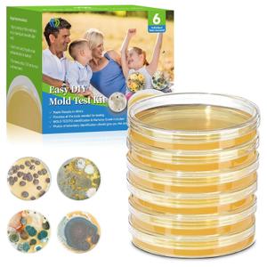 Mold Test Kit for Home-6 Simple Detection TestsTest HVAC System,Home Surfaces,Indoor Air Quality Testing KitsDIY Black Mold Detector at HomeIncludes Detailed Mold Identification Guide