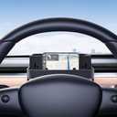 Dashboard Organizer Tray for Tesla Model 3 2017-2023 and Model Y 2020-2024 Accessories Silicone Behind Screen Storage Box Non-Slip Sunglass Phone Tissue Card Holder Tesla Console Insert