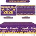 Staplefor Graduation Decorations 2026 Purple and Gold Party Decor Set include Congrats Grad Banner Graduation Backdrop Class of 2026 Balloons Party Supplies for High School & College Celebrations