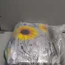 Likiyol Sunflower Kitchen Rugs Sets of 2 Kitchen Mats for Floor Anti Fatigue Mats for Kitchen Floor, Spring Kitchen Rugs Non Slip was Washable, Floral Standing Floor Mats, 18''x30''+18''x48'' (Gray)