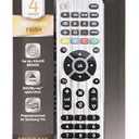 GE 4-Device Universal Remote Control, Designer Series, Brushed Nickel/Silver, 33709