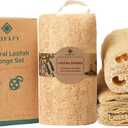 LUFAFY 5Pack (6") Natural Loofah Sponge, Exfoliating Body Scrubber for Shower, Luffa Sponge, Bath & Kitchen  Plant-Based