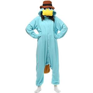 Wishliker Adult Onesie Animal Pajamas Halloween Cosplay Costumes Party Wear Blue M