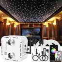 CHINLY 32W Twinkle 1600pcs 13.1ft 0.03in Fiber Optic Lights Starlight Headliner kit, Music Mode Bluetooth APP Control Remote, RGBW Star roof Lights for Star Headliner/Home Theater/Pool Ceiling