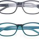 ALWAYSUV 2 Pack Boys Girls Blue Light Blocking Glasses Square Eyeglasses Anti Blue Ray Computer Game Glasses for Kids