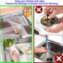 Kitchen Sink Triangle Tri-Holder Filter, Kitchen Sink Strainer, Sink Drain Strainer, with a Triangular Gray Rack and 200PCS Large Size Filtering Mesh Bags for Kitchen Leftover