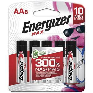 Eveready Energizer Max Alkaline AAA Batteries 8 ea, Silver (E92MP-8)