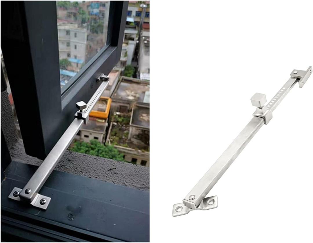 335mm Casement Window Stay Stainless Steel Security Window Latches Adjustable Telescoping Wind Brace