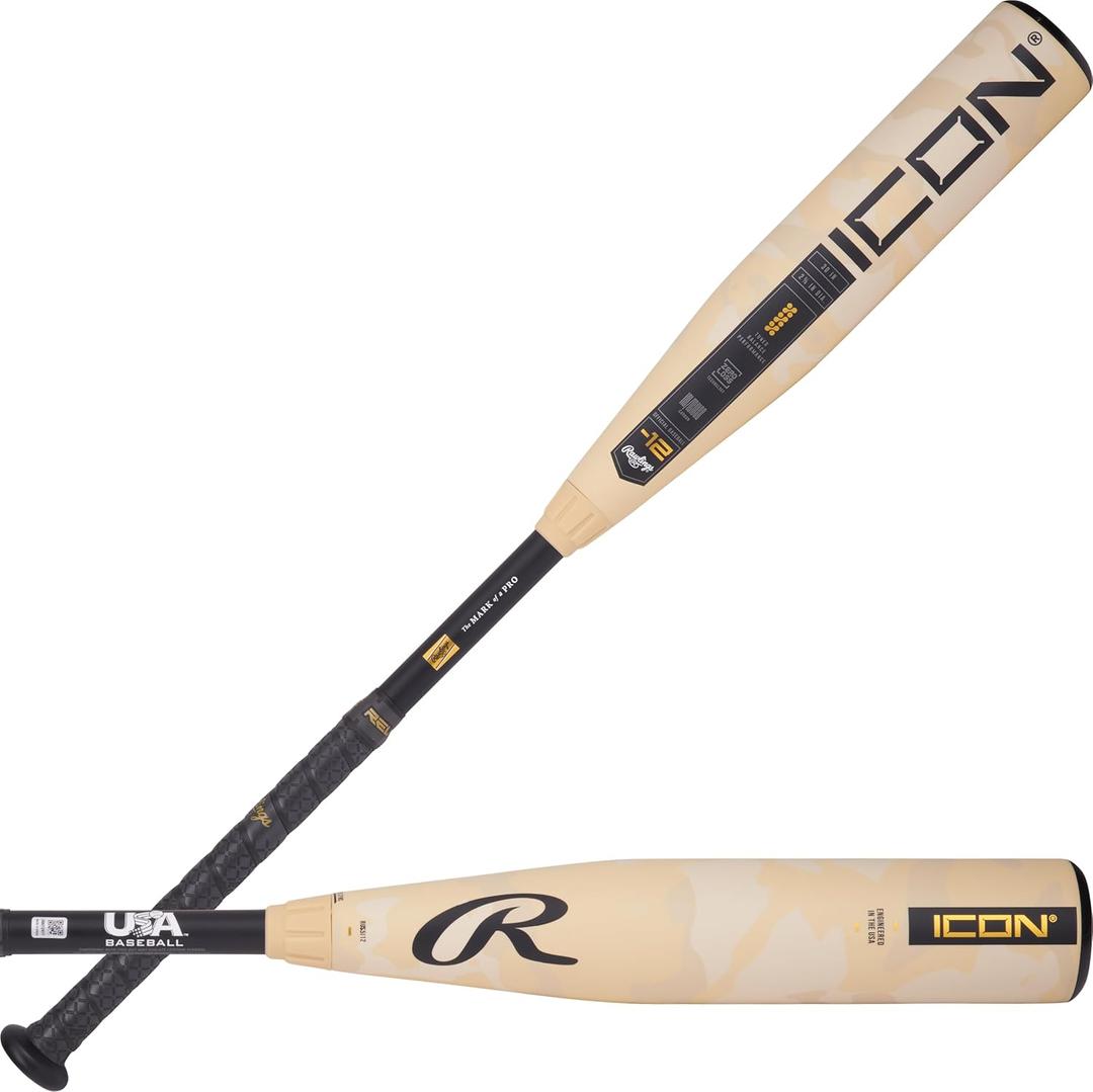 Rawlings | 2025 | ICON Baseball Bat | USA | -12 / -10 / -8 Drop | 2 5/8' Barrel | 2 Pc. Composite (31 inch)