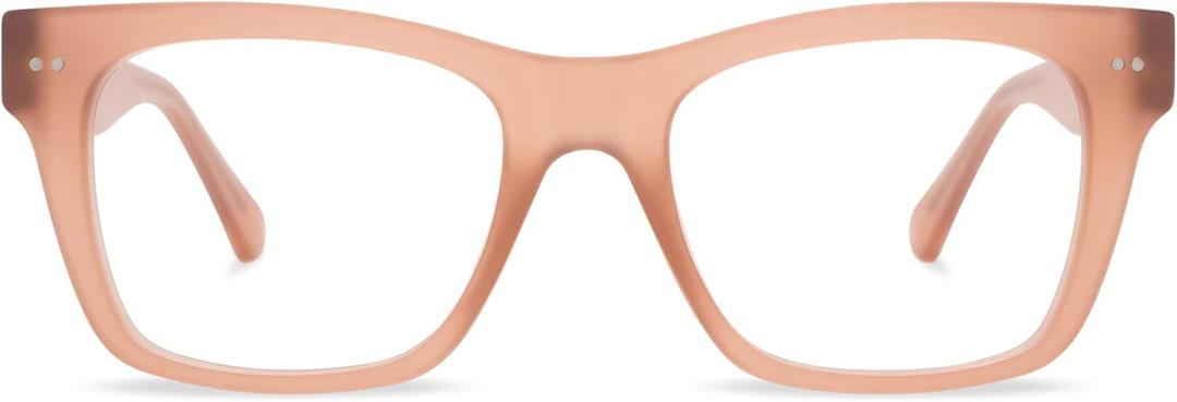 LOOK OPTIC Cosmo Reader-Lightweight Full Magnification Reading Glasses with Scratch-Resistant Anti-Reflective Lenses (Champagne)