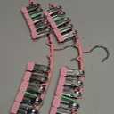 Legging Organizer for Closet, Metal Yoga Pants Hangers 2 Pack w/10 Clips Holds 20 Leggings, Space Saving Hanging Closet Organizer w/Rubber Coated Closet Organizers and Storage, Black