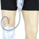 Male Urine Collector, Wearable Urine Collection Bag for Men, Men's Portable External Catheter Device with Two 500ml Urine Bag Reusable (L)