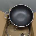 DOTCLAD Wok pan,Hybrid 13 inch Wok with Lid, PFOA Free Cookware,non stick Stainless Steel Woks & Stir-fry pans Nonstick, Dishwasher and Oven Safe, Works on Induction