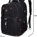 SHRRADOO Extra Large 50L Travel Laptop Backpack with combination lock, College High School Backpack Airline Approved Business Work Bag Fits 17 Inch Computer for Men Women