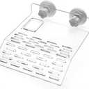 Large Size Acrylic Turtle Basking Platform, Fish Tank Aquarium Platform, Tortoise Resting Terrace with 3PCS Suction Cups (Clear)