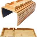 Couch Cup Holder | Couch Caddy with Detachable Couch Cup Holder Tray | Anti-Slip Foldable Sofa Table Tray - Cup Holder Tray for Drinks Cup Cellphone Remote Snacks