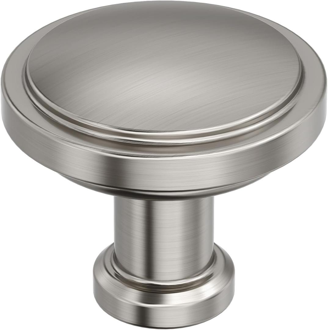 Amerock Faircrest 1-1/4 inch (32mm) Diameter Satin Nickel Cabinet Knob, BP37460G10