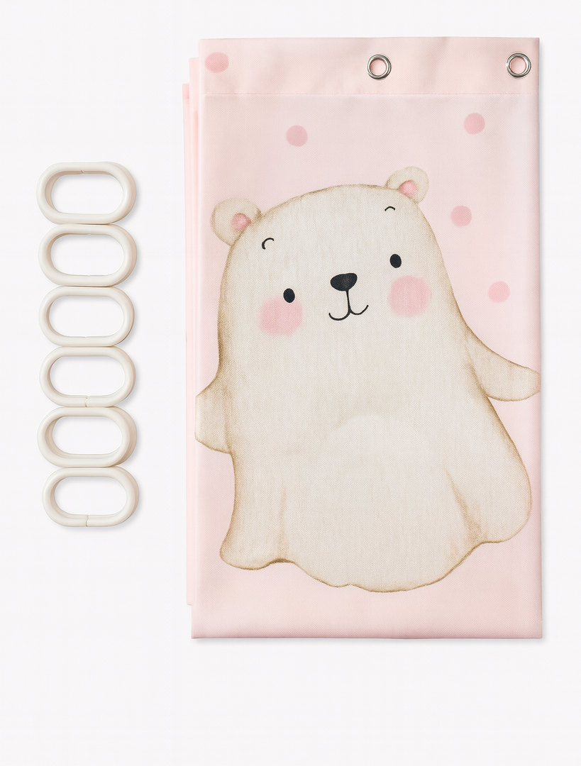 CINEKER Pink Cute Halloween Shower Curtain Sets for Bathroom 60Wx72H Ghost Girls Baby Shower Curtain Holiday Polyester Bathtub Curtain Bat Lovely Pumpkin Bathroom Decor with 12 Hooks