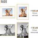 upsimples Aluminum 12x16 Picture Frame Gold, Display Photo 8.5x11 with Mat or 12 x 16 without Mat, Wall Hanging Metal Poster Frame with Acrylic Cover, 1 Pack