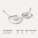 All-Clad D3 Stainless Steel 2-Piece Fry Pan Set, Made in the USA