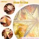 Paper Star Lantern 3PCS Paper Stars Lampshade 17.7 inch 7 Points Christmas Star Lantern Hanging 3D Christmas Pentagram Foldable for Xmas Wedding decoracin navidea