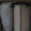 Outdoor High Back Chair Cushion Seat Pads, 44 x 21 Inch Water-Repellent & Fade-Resistant Patio Furniture Cushions with Ties for Adirondack, Rocking Chairs, Linen