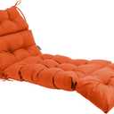 QILLOWAY Indoor/Outdoor Chaise Lounge Cushion,Spring/Summer Seasonal Replacement Cushions. (Orange)