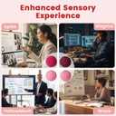 LovesTown 6PCS Magnetic Fidget Balls, Silicone Stress Relief Fidget Toys with Texture Quiet Sensory Toys for Adults Teens Office (Red)