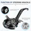 TadaMark Front Right Steering Knuckle & Wheel Bearing Hub Assembly Fit for Honda Accord 2008-2012, for Acura TSX 2009-2014, Replace for 698-446 698446 LK052 44300TA0A61, Passenger Side