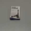 Adjustable Door Stoppers for Bottom of Door, 3.07-4.45 in Aluminum White Door Stop for Wall with Silicone Tip, Screw & Adhesive Installation