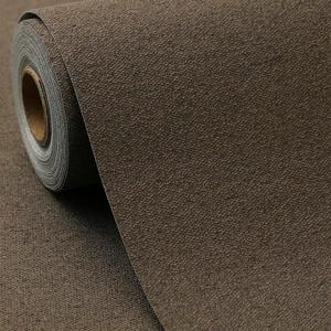 SHUFA Brown Cotton-Like Textured Grasscloth Wallpaper Matte Thick Real Woven Fabric Peel and Stick Contact Paper Removable Self Adhesive Washable (16.5"x236.2") A7