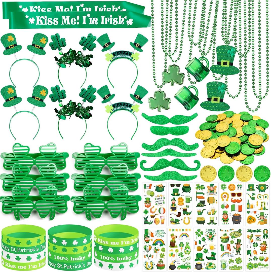 DMIGHT 144 Pcs Irish Party Supplies