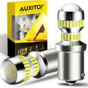 AUXITO 1156 LED Bulb White 400% Super Bright 7506 BA15S P21W LED Light Replacement with Projector for Backup Reverse Tail Brake DRL Turn Signal Parking Light, Pack of 2