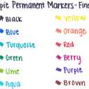 Sharpie Permanent Markers, Fine Point, Blue, 12 Count