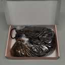 Clip in Hair Extensions, FLUFYMOOZ 4PC 100 Pure Protein Silk Hair Extensions Long Soft Natural Hairpiece 20 Inch Curly Hair Extension for Women (Dark Almond brown with copper)