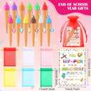 Marspark 36 Sets End of Year Gifts Includes 36 Ice Cream Pens Black Ink, 36 Gift Cards and 36 Mesh Bags for End of Term Summer Birthday Graduation Ice Cream Party Favors for Reward Teacher Supply