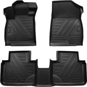 Accord Floor Mats Compatible with 2022 2021 2020 2019 2018 Honda AccordAll Weather Protection Waterproof Durable Anti-Slip Odorless Custom-fit TPE Floor Liner Front and Rear Row Set Black