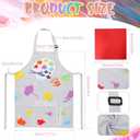 Artist Costume for Kids, Painter Dress Up with Beret, Paint Bucket, Palette, Brush, Scarf, Apron for Boys and Girls