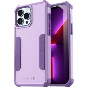 Poetic Neon Series Case Designed for iPhone 13 Pro Max, Dual Layer Heavy Duty Tough Rugged Lightweight Slim Shockproof Protective Case 2021 New Cover for iPhone 13 Pro Max 6.7 Inch, Purple