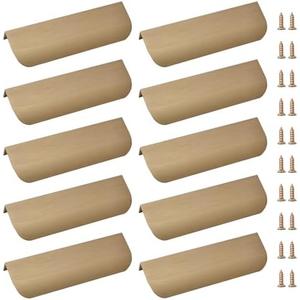 MOROBOR Finger Edge Pull, 48 PCS Concealed Rounded Edge Drawer Handles, Aluminum Alloy Invisible Wardrobe Handles for Cabinet Hardware Drawer, 120 mm/Bronze