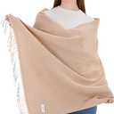 Winter Scarf for Women Cashmere Feel Pashmina & Blanket Wrap Cozy Fashion Shawl Ideal Christmas & Holiday Gift (Camel)