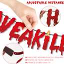 3 x Funnlot Have a Killer Birthday Decorations,5PCS Pre-Assembled Halloween Banner Horror Scary Halloween Birthday Party Decorations Supplies with Backdrop Knife Hanging Decor