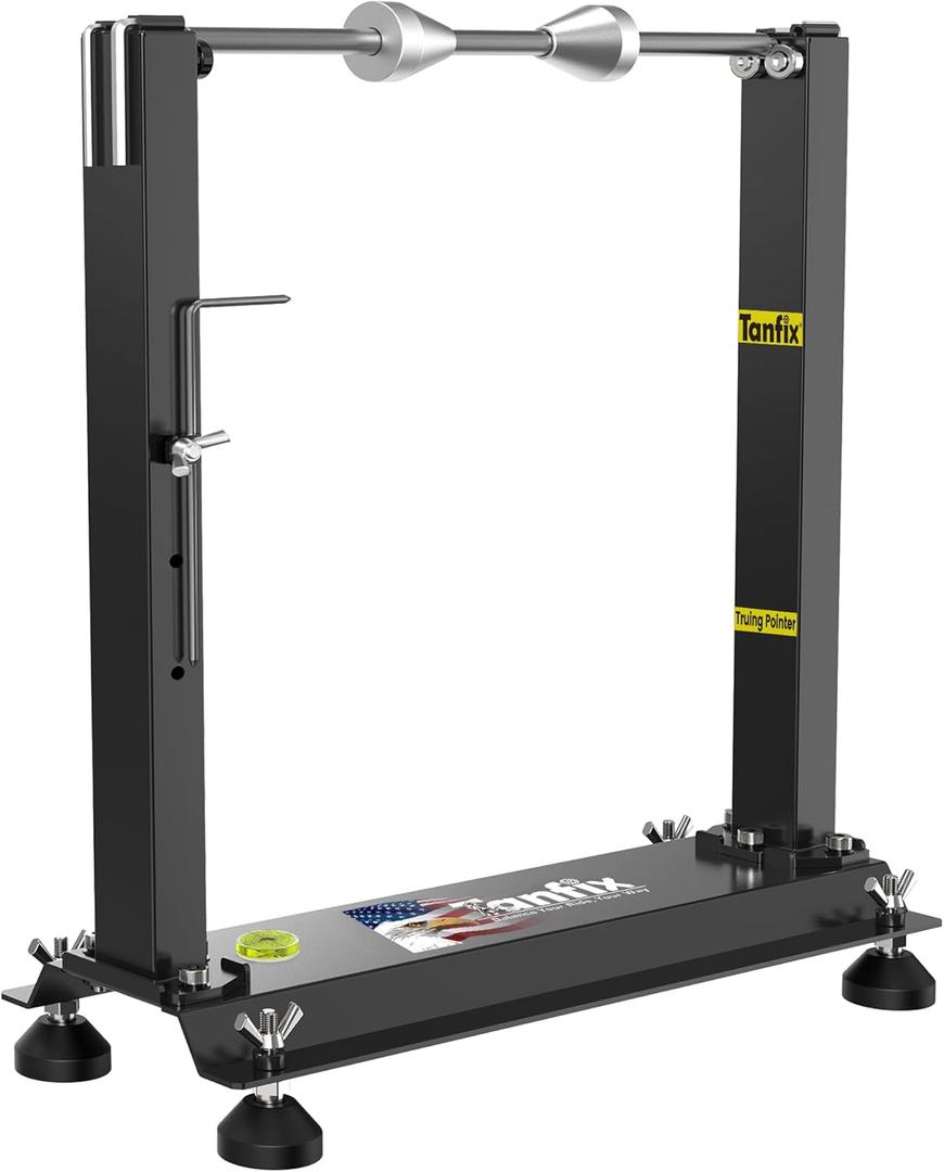 Motorcycle Wheel Balance Stand, Heavy-Duty Single-Axle Wheel Balancing Tool for Static & Dynamic Tire Alignment