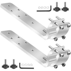 2 Set 58182 Grill Rail Mount Bracket Compatible with Any Kuma Grill and RV Boat Camping, Be Used On 7/8" - 1-1/4" Round Horizontal Railings Or On 1-1/4" Square Railings