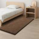 1.3" Thick Baby Play Mat for Floor, 28x72 Foam Tummy Time Mat, Padded Support Soft Plush Bedside Rugs for Infant Kids Toddler Crawling Kick Activity (Chocolate Brow)